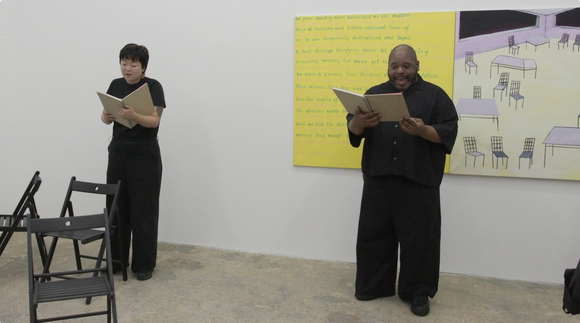 Stages, ‘Plan B’ by Lubaina Himid, a performance by Andra Simons