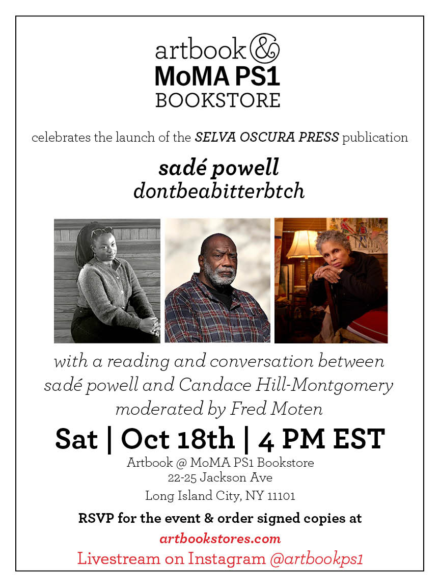 18.10.25 – Candace Hill-Montgomery in conversation with Fred Moten and sadé powell, MoMA PS1 Bookstore
